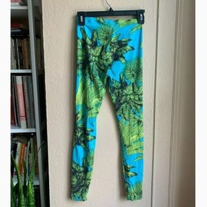 Versace x HM tropical palm print leggings